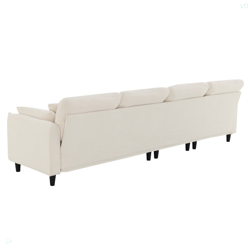 Canapé modulaire en L Cloud Chenille, Chenille beige