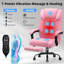 Fauteuil de direction ergonomique en similicuir chauffant avec repose-pieds-1395013886