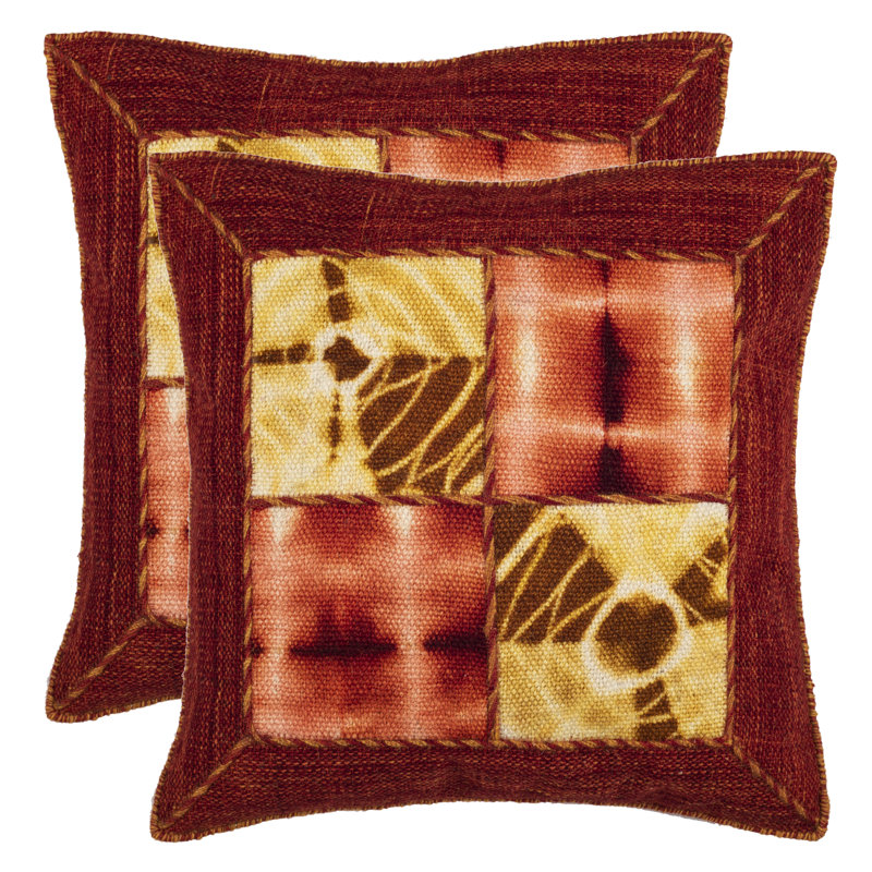 Dip Dye Patch Throw Pillow, Chili Pepper, 20" x 20"