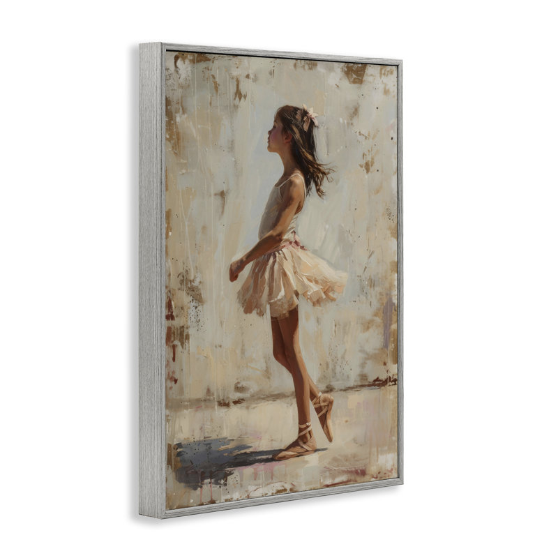 Ballerine à giclée encadrée de lumière douce, design par Creative Studio, Farmhouse Gray Giclee Framed, 24x16