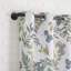 Panneau de rideau semi-diaphane à motif floral avec œillets-75407972