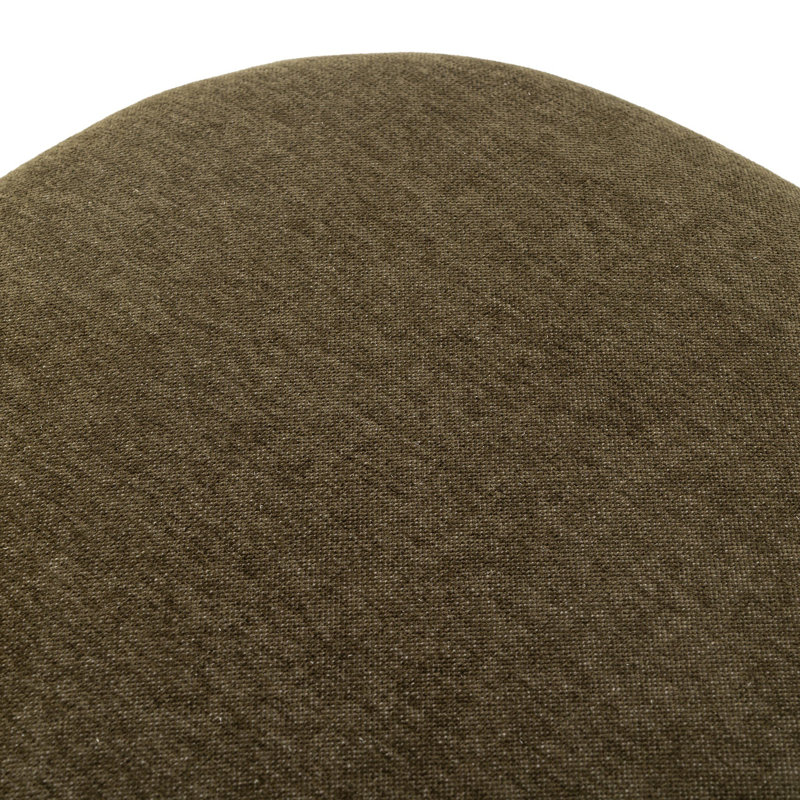 Kirby Accent Stool, Polyester, Sutton Olive, 20.25" H x 22.5" W x 22.5" D