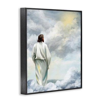 «In The Clouds», figure religieuse, estampe numérique, conception de Kim Allen