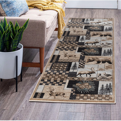Tapis beige / foncé / gris Shimizu