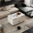 Modern Lift-Up Coffee Table with 4 Stools Set Saving Folding Dining Table