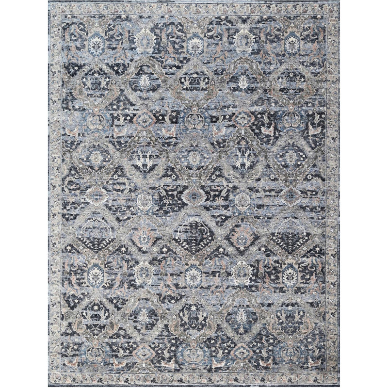 Hand Knotted Wool Indoor Rug, Rectangle 9' x 12'