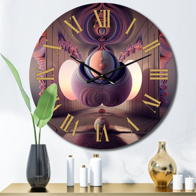 Interior Architecture Of Mystical Imagination III Metal Wall Clock