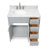 Aberdeenshire 36" Single Bathroom Vanity with Carrara White Marble Top-85364264
