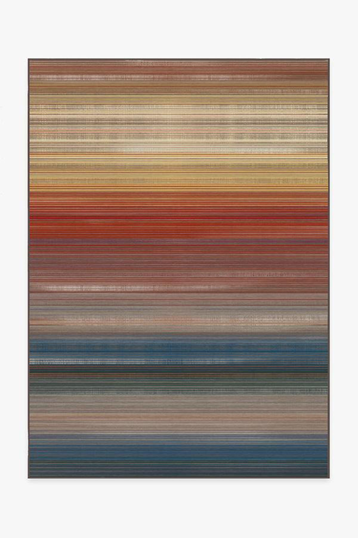Hokku Designs Multi-Colored Striped Woven Base Rug | Wayfair