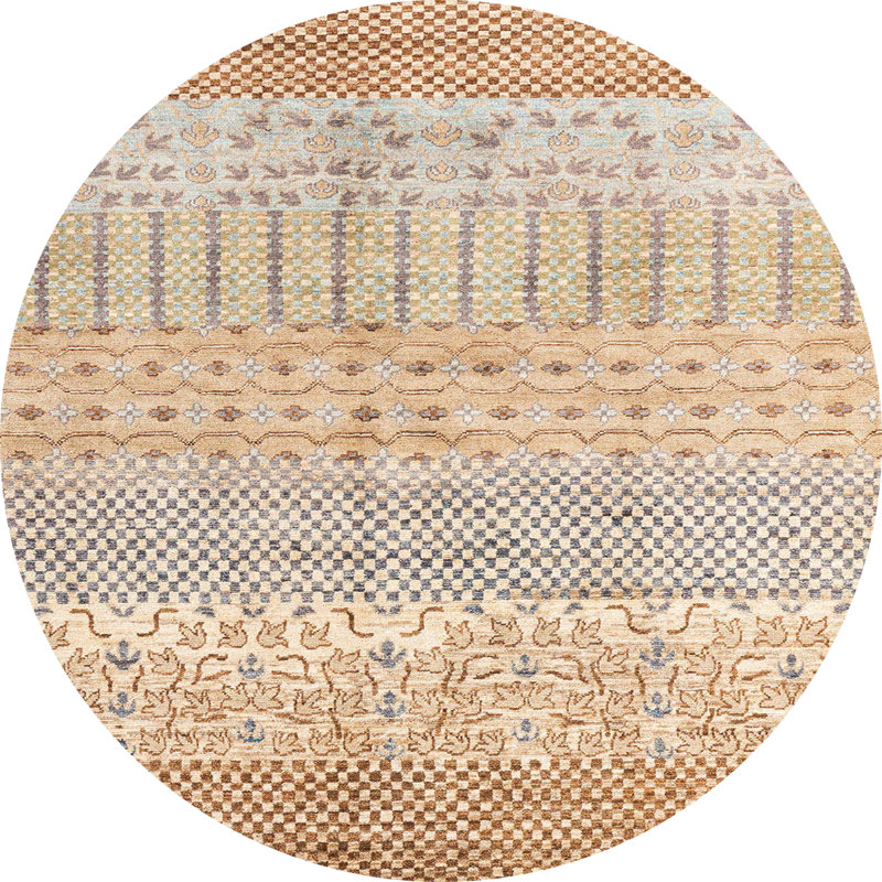 Tapis abstrait moderne 1840, Rond 6 pi