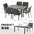 7-Piece Outdoor Patio Dining Set with Umbrella Hole and Cushions-350783936