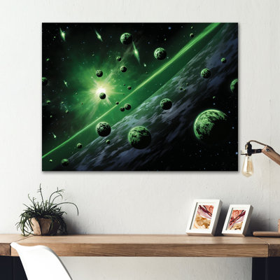 Cosmos Explosion II - espace planète, art mural en métal