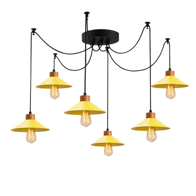 6 - Light Black Shaded Pendant