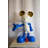 Abstract & Geometric Chic Blue and White Giant Mouse Resin Statue 31" x 15" x 48"H