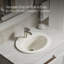 Lavabo de salle de bain ovale encastré avec trop-plein en céramique Pennington-10940205-19195582