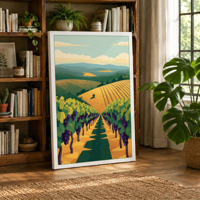 Vineyard at Harvest Rustic - Wrapped Canvas