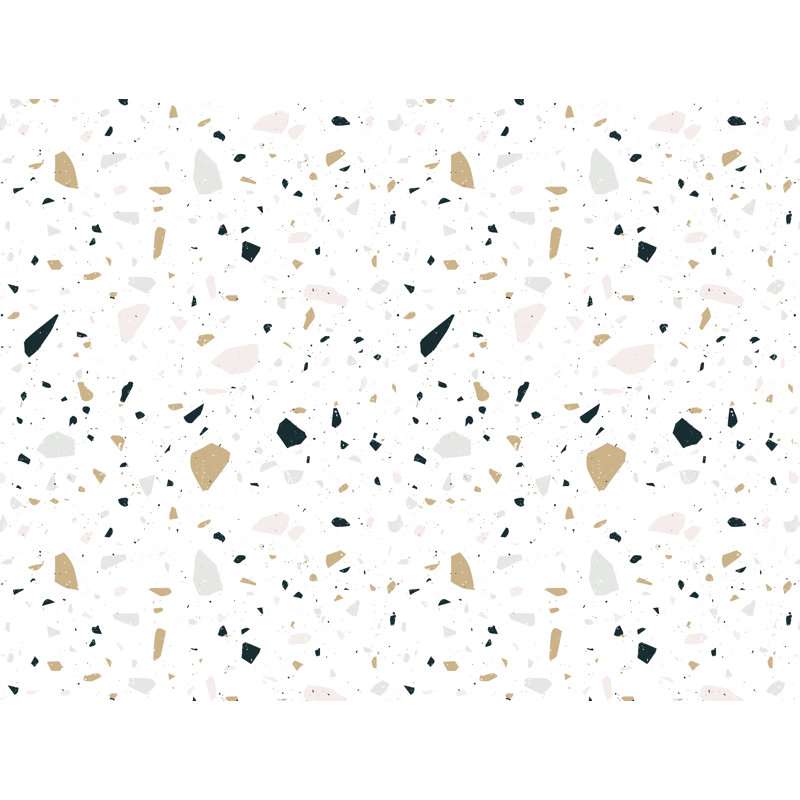Sabatier Vinyl Machine Printed Area Rug, Rectangle 3'3.4" x 4'4.4"