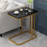 C-shaped Sofa Side Table Modern Side Table End Table With Sturdy Metal Frame