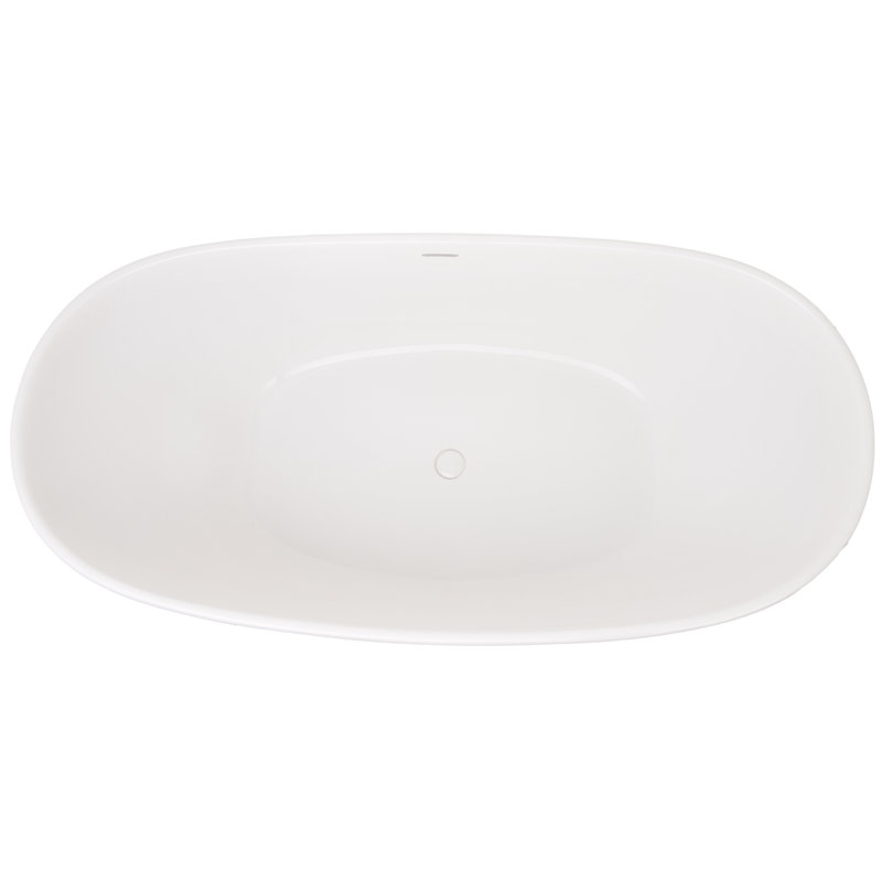 Marquis 65'' L Air Bathtub, Matte White, Polished Chrome