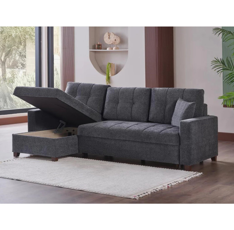 Rosa Sectional -, Dark Gray