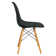 Dubuque Dining Side Chair with Metal Eiffel Base Design and Beech Wood Legs