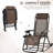 Outdoor Rocking Chairs, Foldable Reclining Zero Gravity Lounge Rocker W/ Pillow, Cup & Phone Holder, Combo Design W/ Folding Legs(Rocking Chair)-150804077