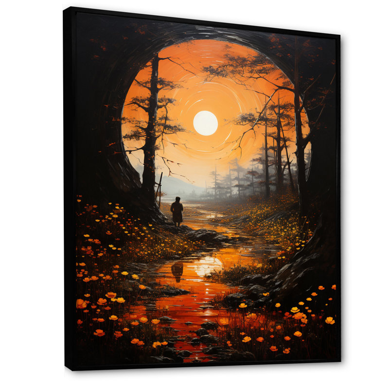Impression sur toile encadrée, "Zeuminra", Cadre flottant noir, H 44 po x l 34 po x P 1,5 po