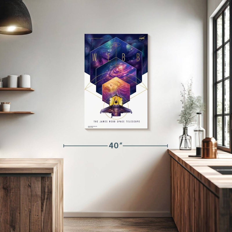 Oberle James Webb Space Telescope Poster, 36" H x 24" W