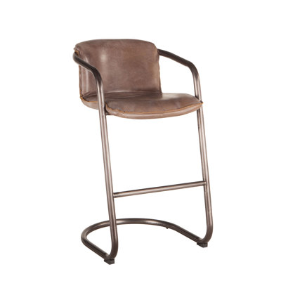 Chiavari Upholstered Stool with Metal Frame