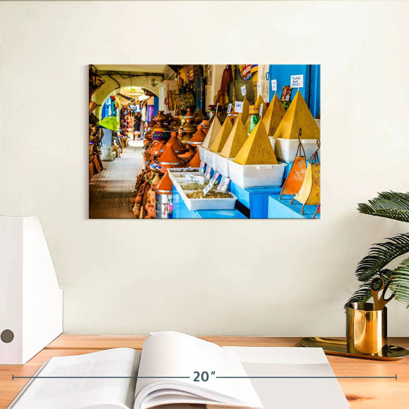 Nicci Spice Shops In Essaouira, 8" H x 12" W