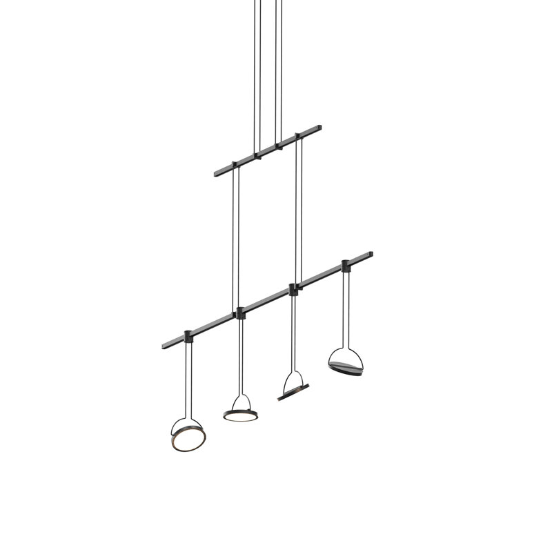 Suspenders 4 - Light Dimmable LED Linear Chandelier