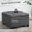 Ottoman with Storage, Slate Gray Tufted Fabric | Eucalyptus Wood Frame | Secure Hinge | Living Room/Entryway/Bedroom | Wood | Black
