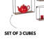 Clarisa Wall Shelf Set, Wire Design