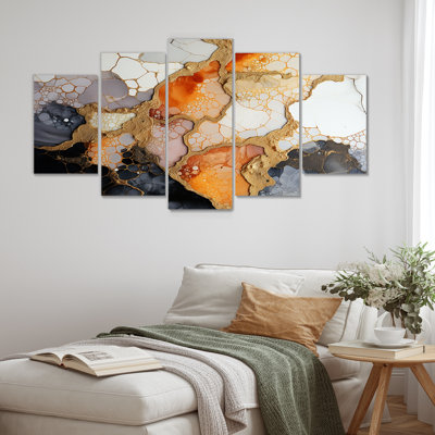 Ensemble d'art mural en marbre 5 pièces