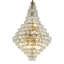 Lustre 27 lumières avec cristaux transparents suspendus-2070673157