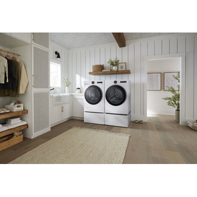 7.4 Cu. Ft. Ultra Large Capacity Smart Front Load Electric Energy Star Dryer With Sensor Dry & Steam Technology