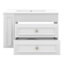 Meuble-lavabo mural 30 po, meuble-lavabo flottant avec lavabo en céramique, armoire de rangement avec 2 tiroirs-494688158