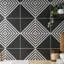 Carreau de porcelaine mate pour plancher et mur 7,87 po x 7,87 po Script Stripe-61798042