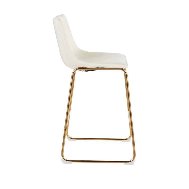 Steel Accent Stool, White