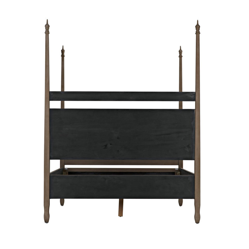 Venice Solid Wood Four Poster Bed, Weathered, Queen