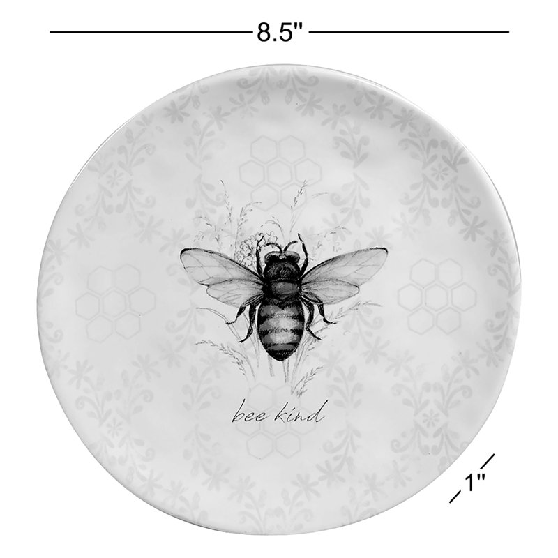 Bee Sweet Ceramic 8.5" Salad/Dessert Plates Set of 4