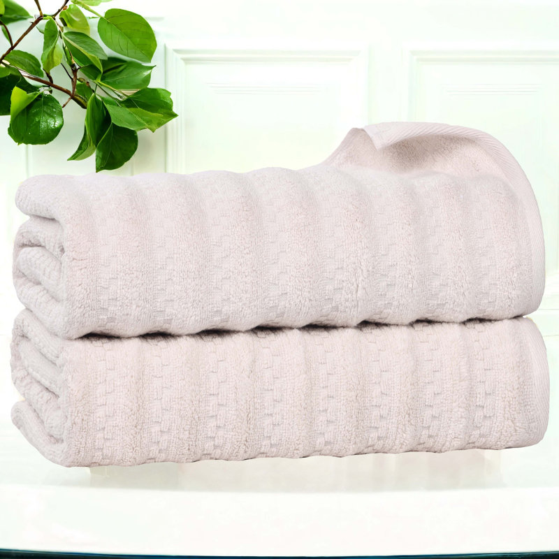 Zuma Zero Twist Cotton Medium Weight Soft Absorbent Bath Towels, Silver