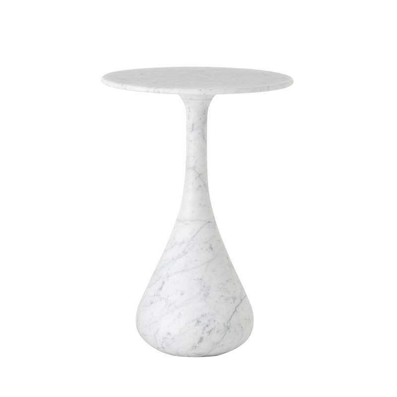 Marble End Table, 21" H x 14.75" W x 14.75" D