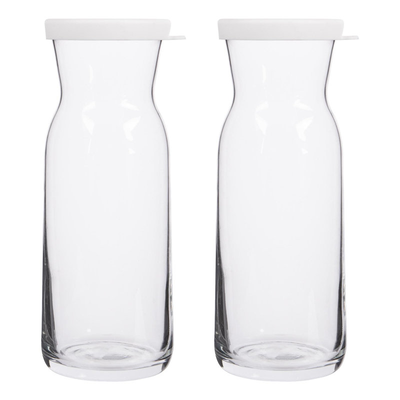LAV - Fonte Glass Carafes - 700ml, Clear/White