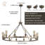 Turco 12 - Light Wagon Wheel Chandelier-127254404