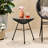 Tempered Glass Side Table With Versatile Base - Outdoor Furniture