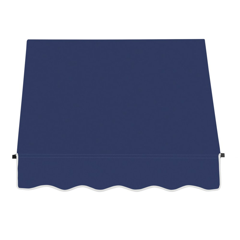 Auvent fixe en acrylique avec accoudoirs en corde de fer Awntech Santa Fe, H 44 po x l 40,5 po x P 24 po, Marine
