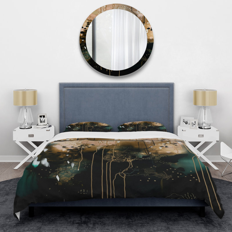 Ensemble de housse de couette en microfibre / polyester Black Chaos III Bedding
