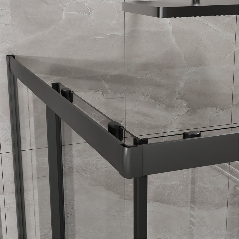 Shower Door With Black Shower Base