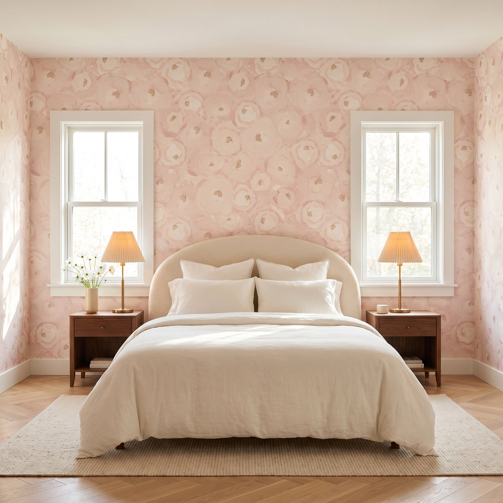 Yuki Osada Floral Wallpaper, Pink